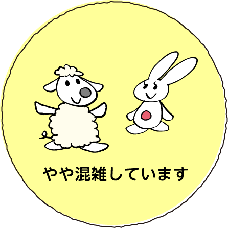 やや混雑しています